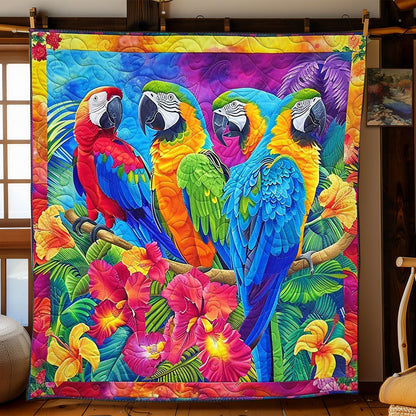 Parrots' Floral Fiesta WN2408071CL Quilt