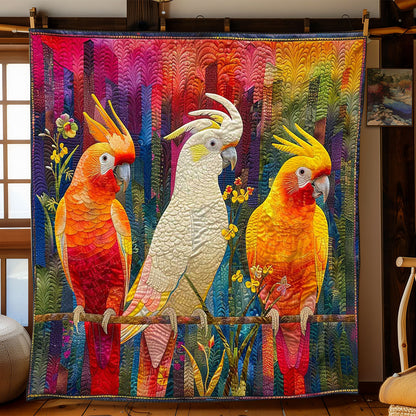 Parrots' Floral Harmony WN2408088CL Quilt