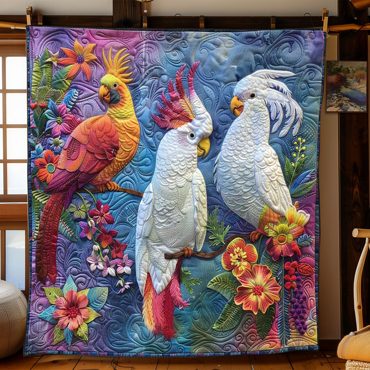 Parrots' Garden Extravaganza WN2408109CL Quilt