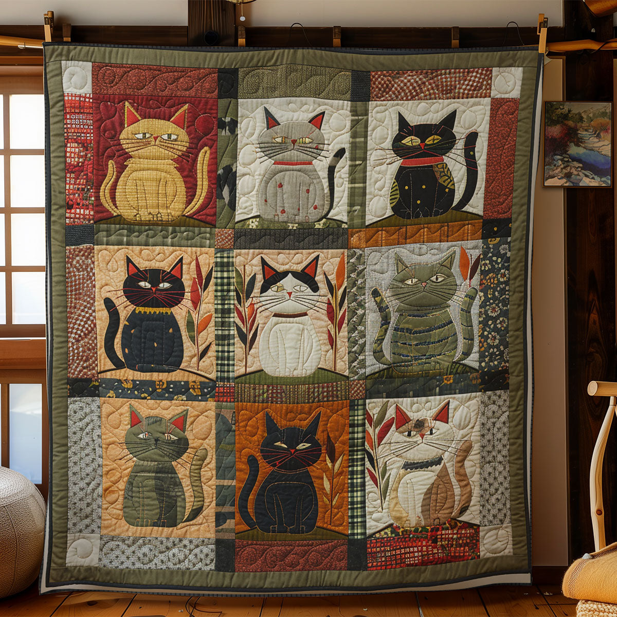 Peaceful Cat SR2608003CL Quilt