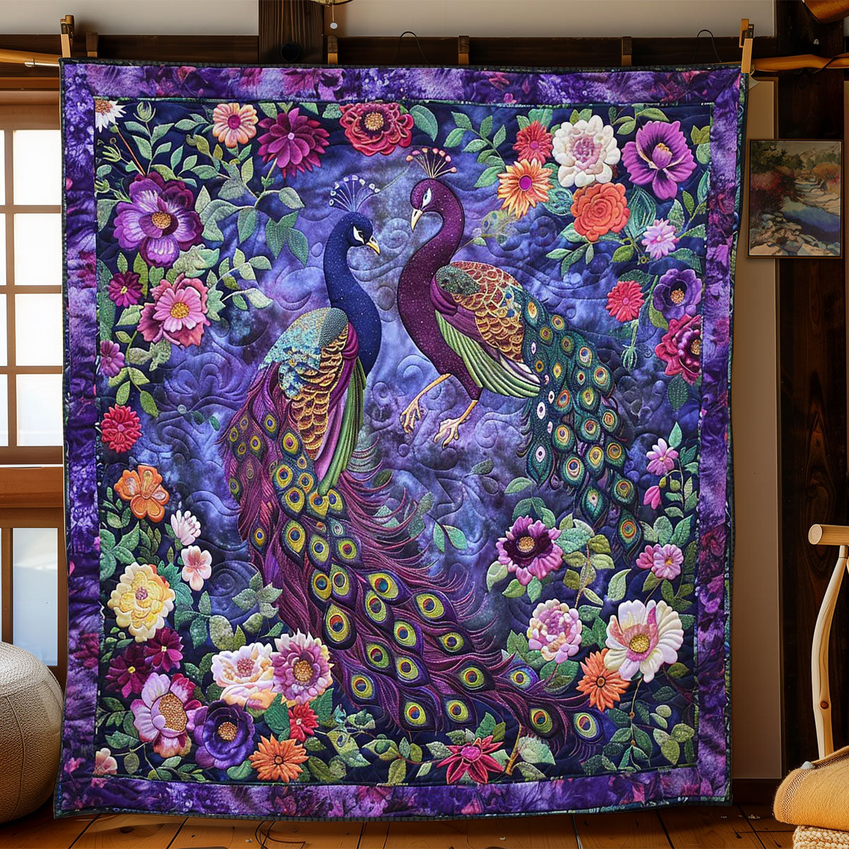 Peafowl Charm WN1608046CL Quilt