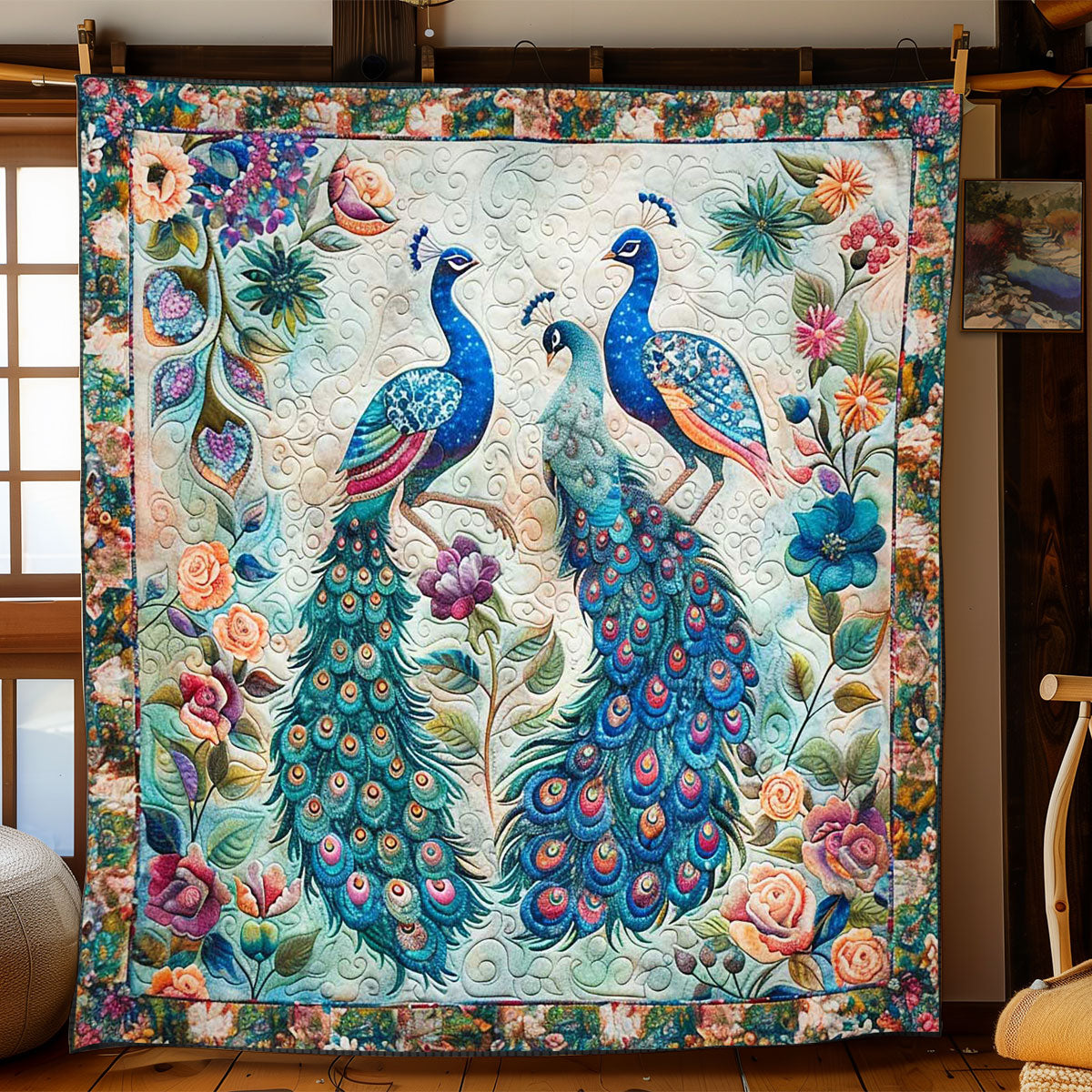 Peafowl Haven WN1608041CL Quilt