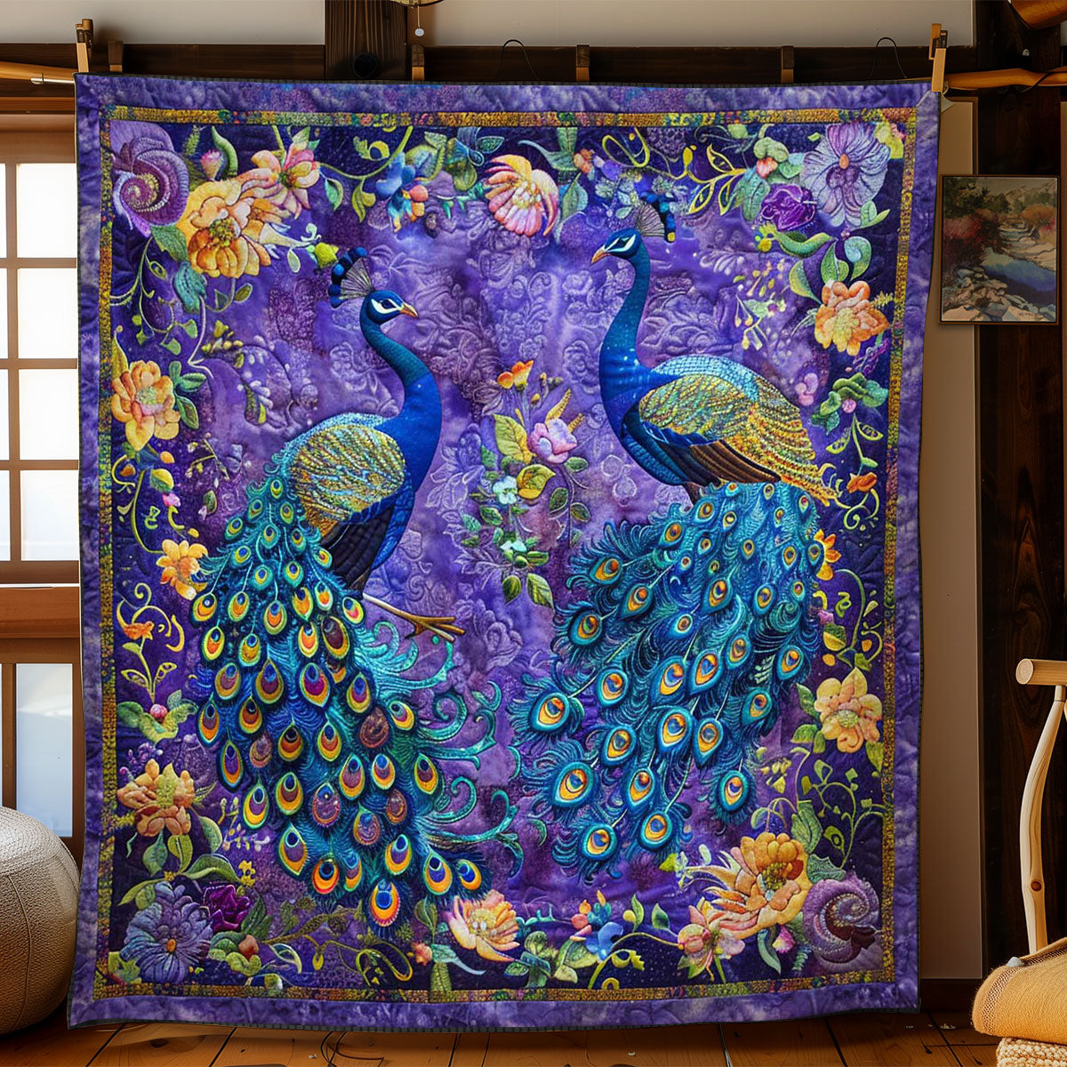 Peafowl Serenity WN1608045CL Quilt