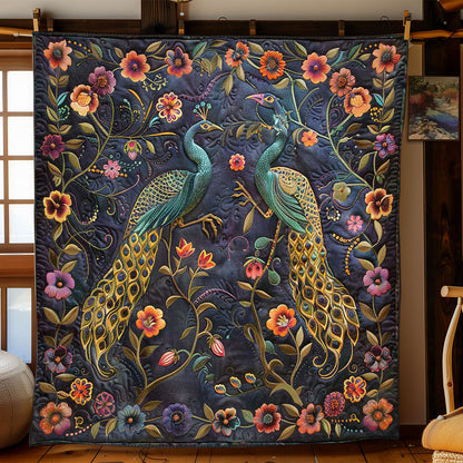 Peafowl's Floral Elegance WN1608030CL Quilt