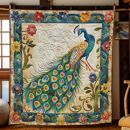 Peafowl's Floral Symphony WN1608034CL Quilt