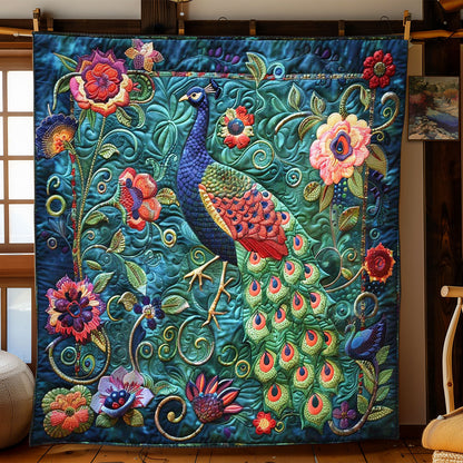 Peafowl's Petal Parade WN1608033CL Quilt