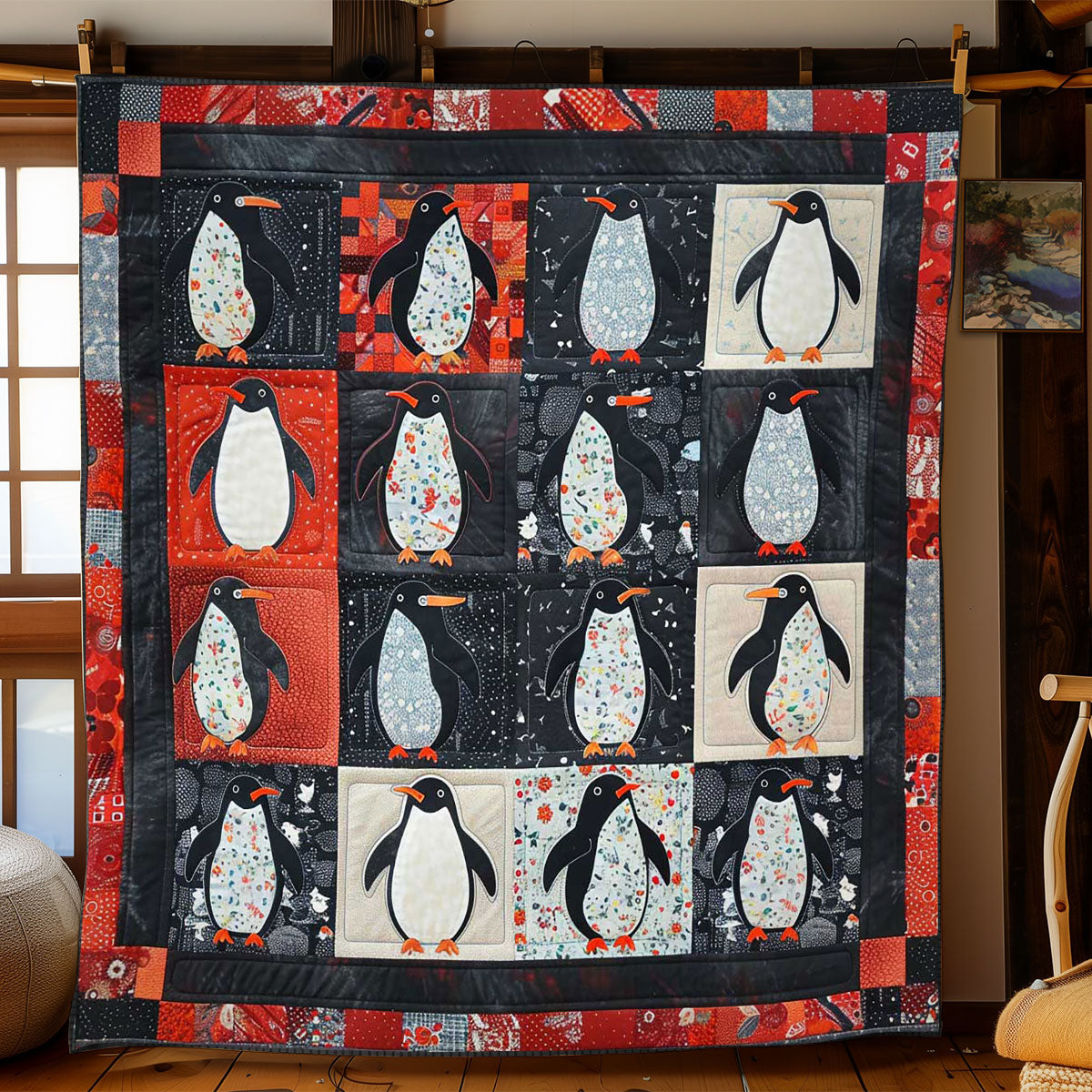 Penguin's Frozen Dance WN1608028CL Quilt