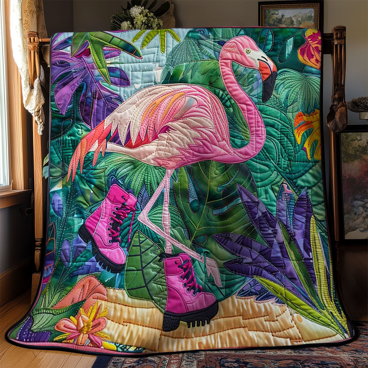 Pink Flamingo WM2308064CL Quilt