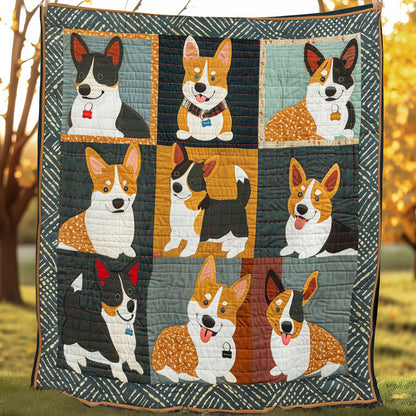 Playful Corgi SR0908024CL Quilt