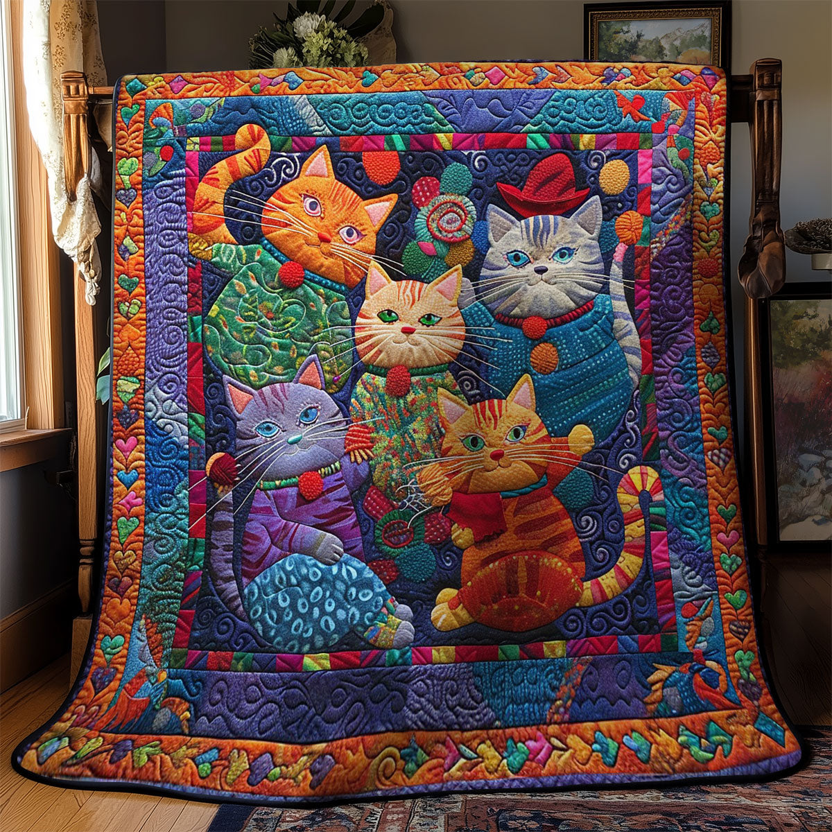 Playing With Cat WM2108030CL Quilt