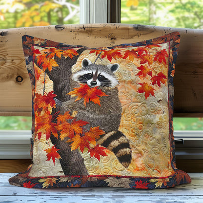 Procyon Lotor Fall Leaves WN0808061CL Quilt Pillow Case