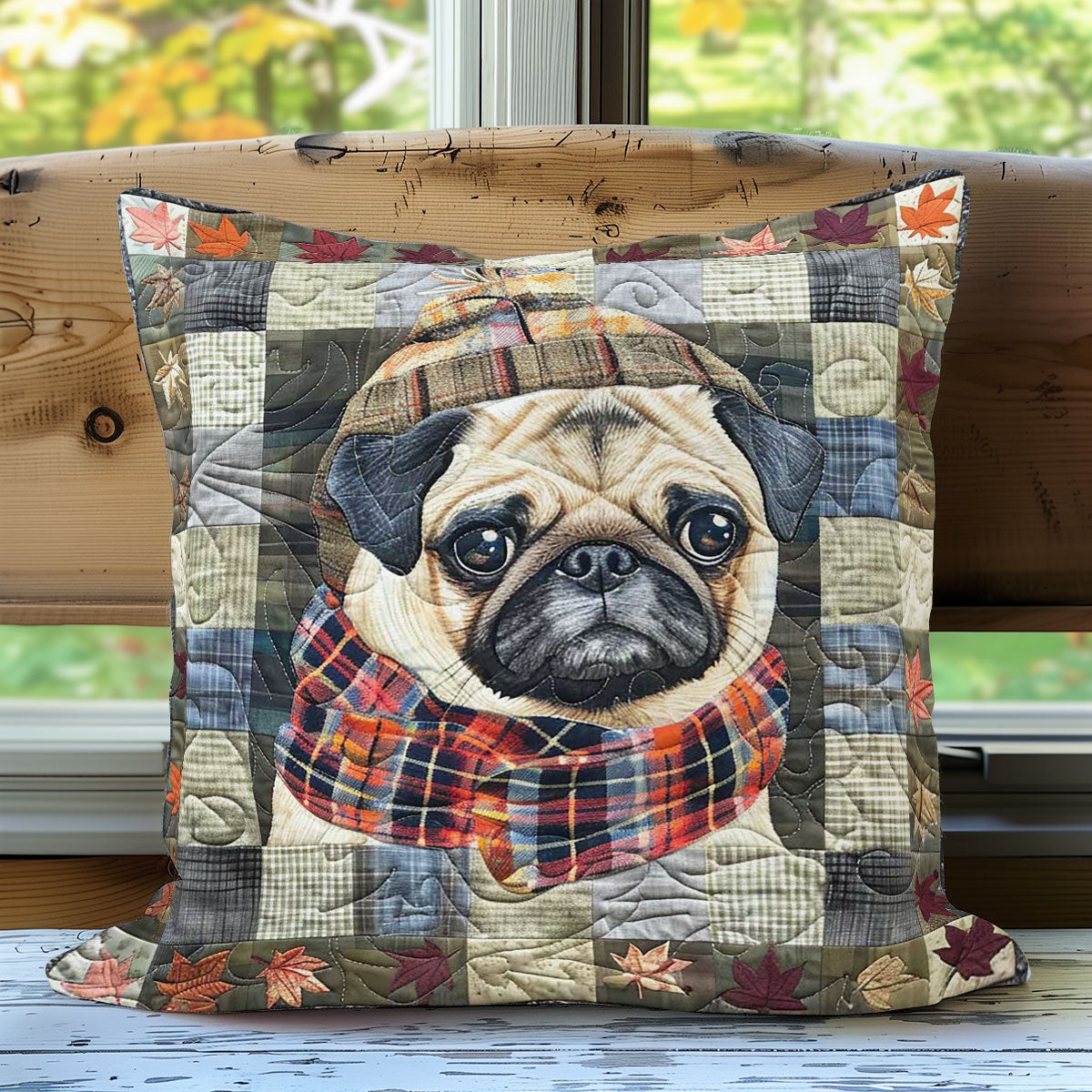 Pug And Maple Leaf WN2907078CL Pillow Case