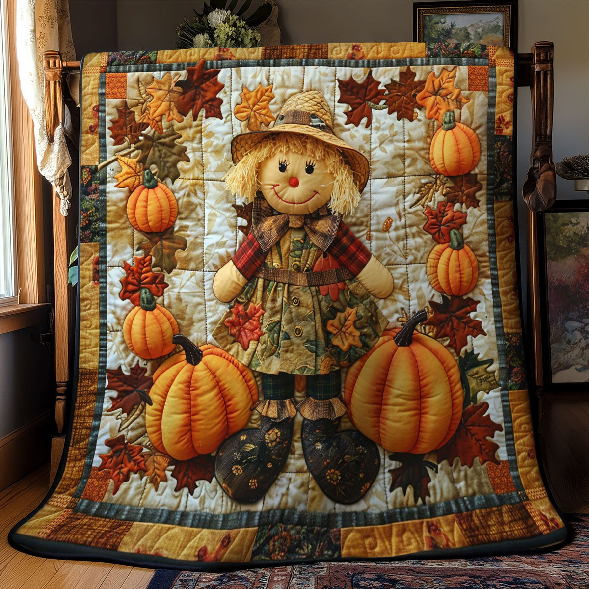 Pumpkins Scarecrow WM1908010CL Quilt