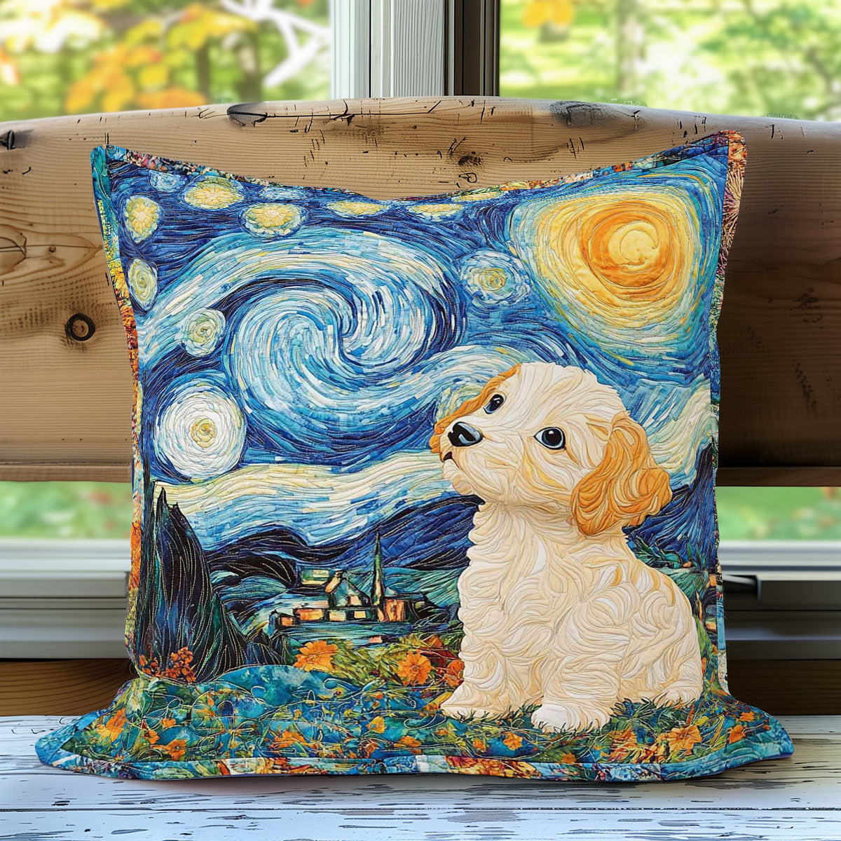 Puppy And Starry Sky WN0208088CL Quilt Pillow Case