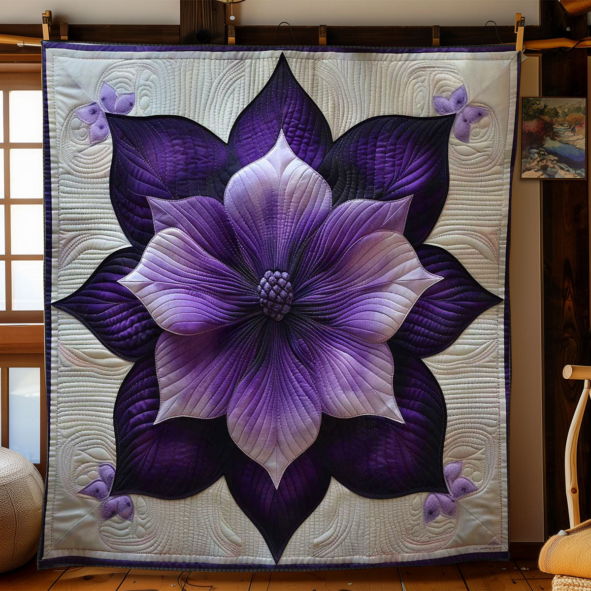 Purple Bloom Serenity WN1408064CL Quilt