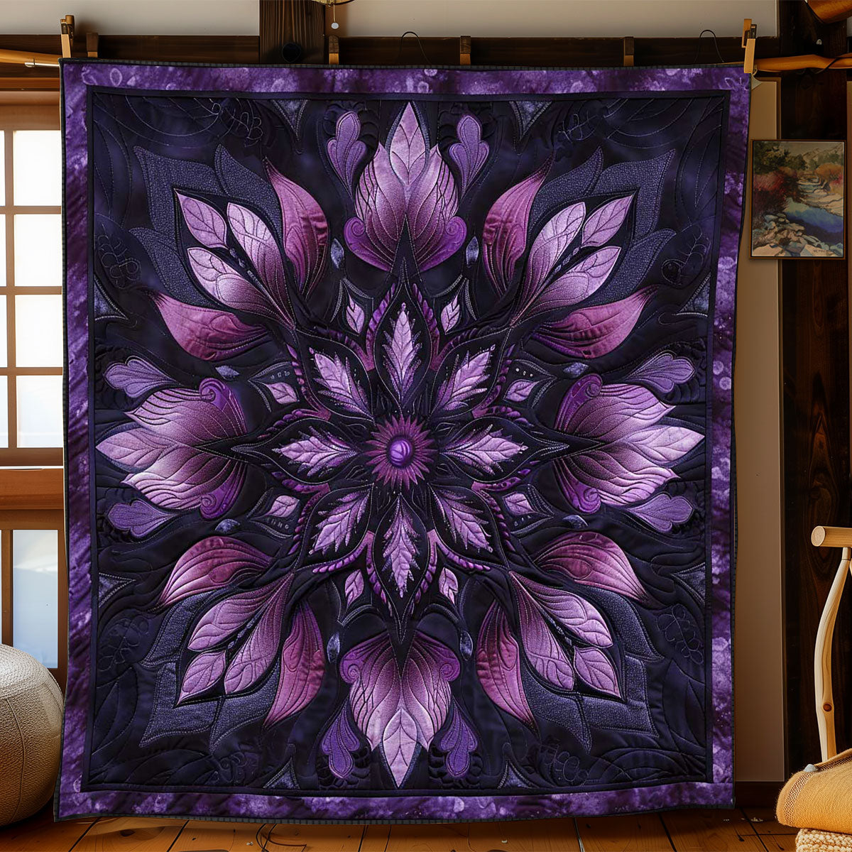 Purple Blossom Haven WN1408054CL Quilt