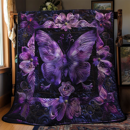 Purple Butterfly WM2008057CL Quilt