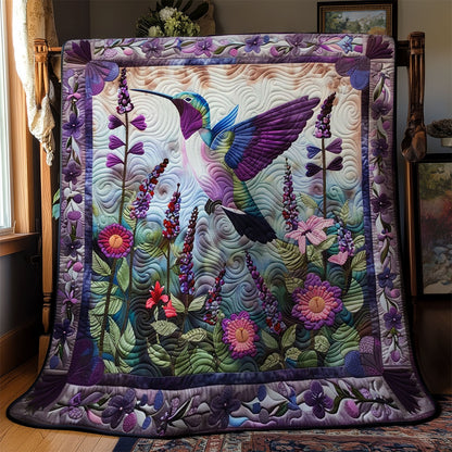 Purple Hummingbird WM0509003CL Quilt