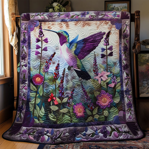 Purple Hummingbird WM0509003CL Quilt