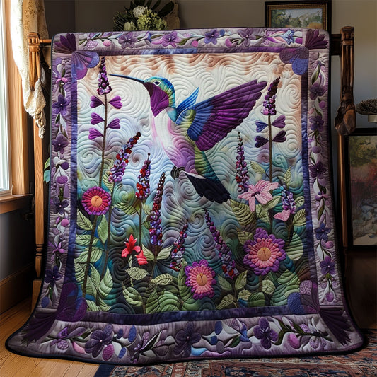 Purple Hummingbird WM0509003CL Quilt