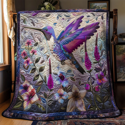 Purple Hummingbird WM2808041CL Quilt