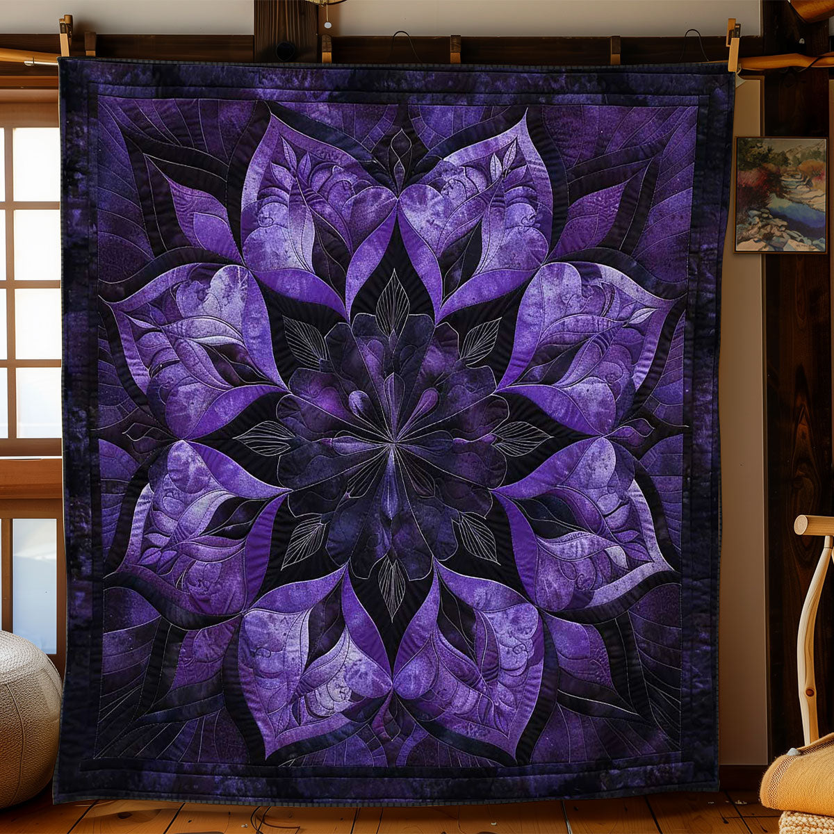 Purple Petal Elegance WN1408056CL Quilt