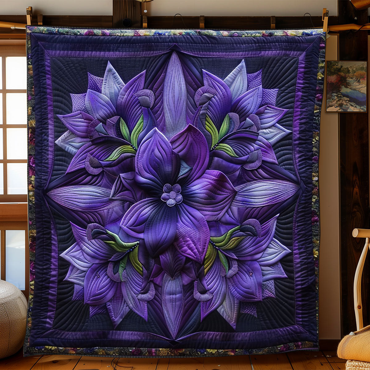 Purple Petals WN2208144CL Quilt