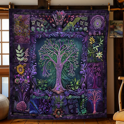 Purple Tree Of Balance WN2408163CL Quilt