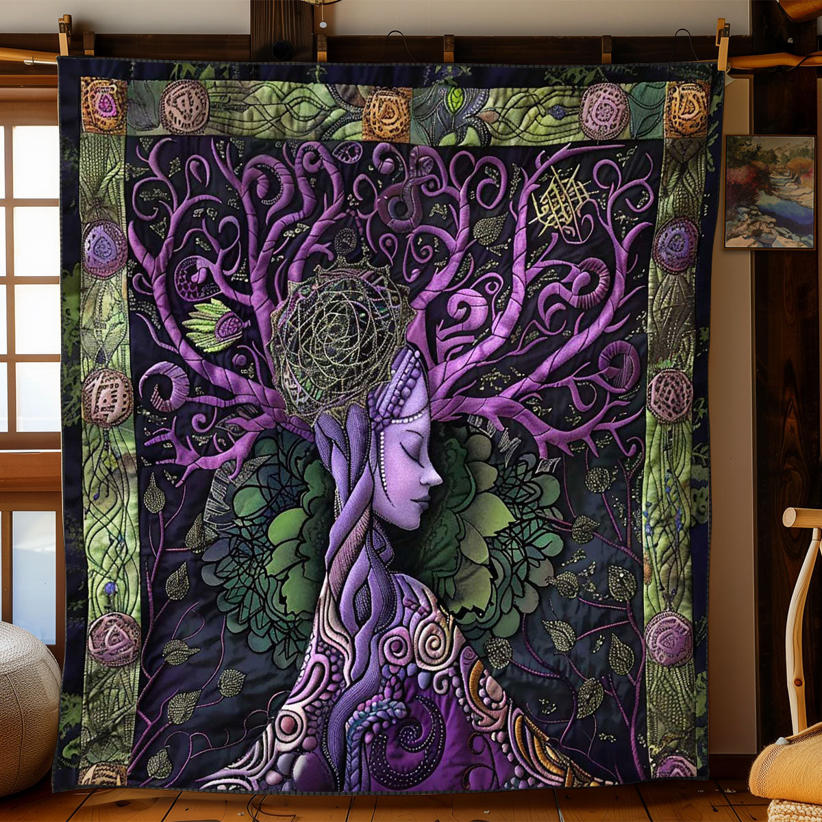 Purple Veins Of Life WN2408149CL Quilt