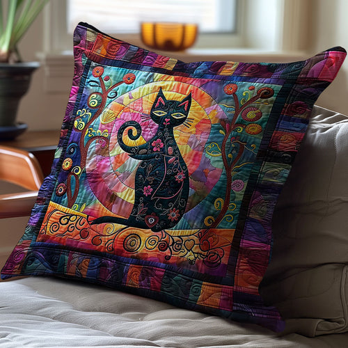 Black Cat Moon WP2507013CL Quilt Pillow Case