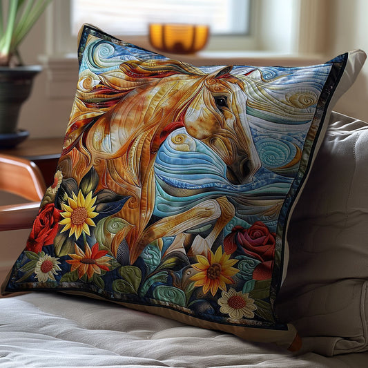 Running Horse WP2507028CL Quilt Pillow Case