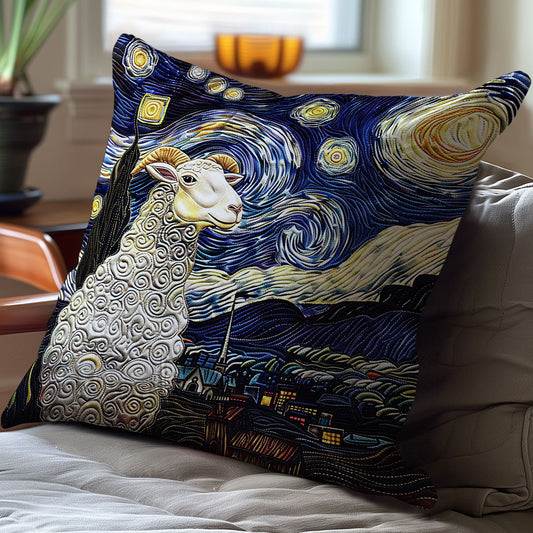 Starry Night Sheep WP2507034CL Quilt Pillow Case