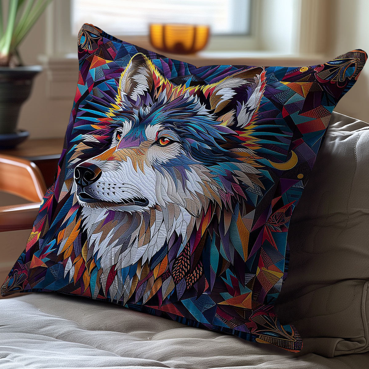 Wolf Native America WP2507004CL Quilt Pillow Case