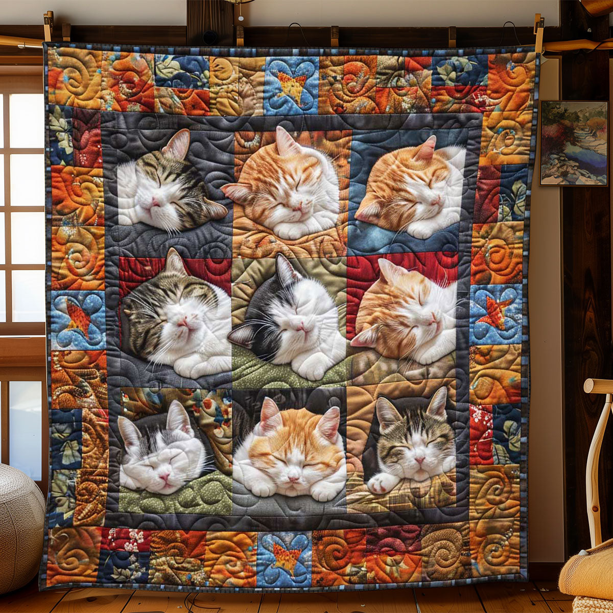 Quiet Cats WN2108026CL Quilt