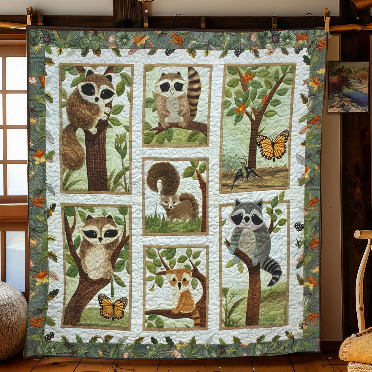 Raccoon Rendezvous WN2208105CL Quilt