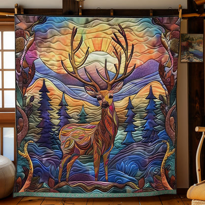 Radiant Evening Deer WN0909075CL Quilt