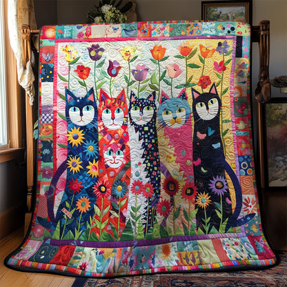 Rainbow Garden Cat WM1908003CL Quilt