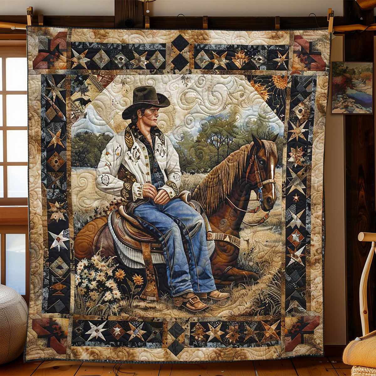 Ranch Cowboy Throw WN2108010CL Quilt