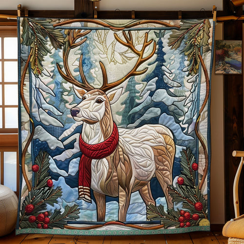 Red Scarf Deer Tales WN0909066CL Quilt