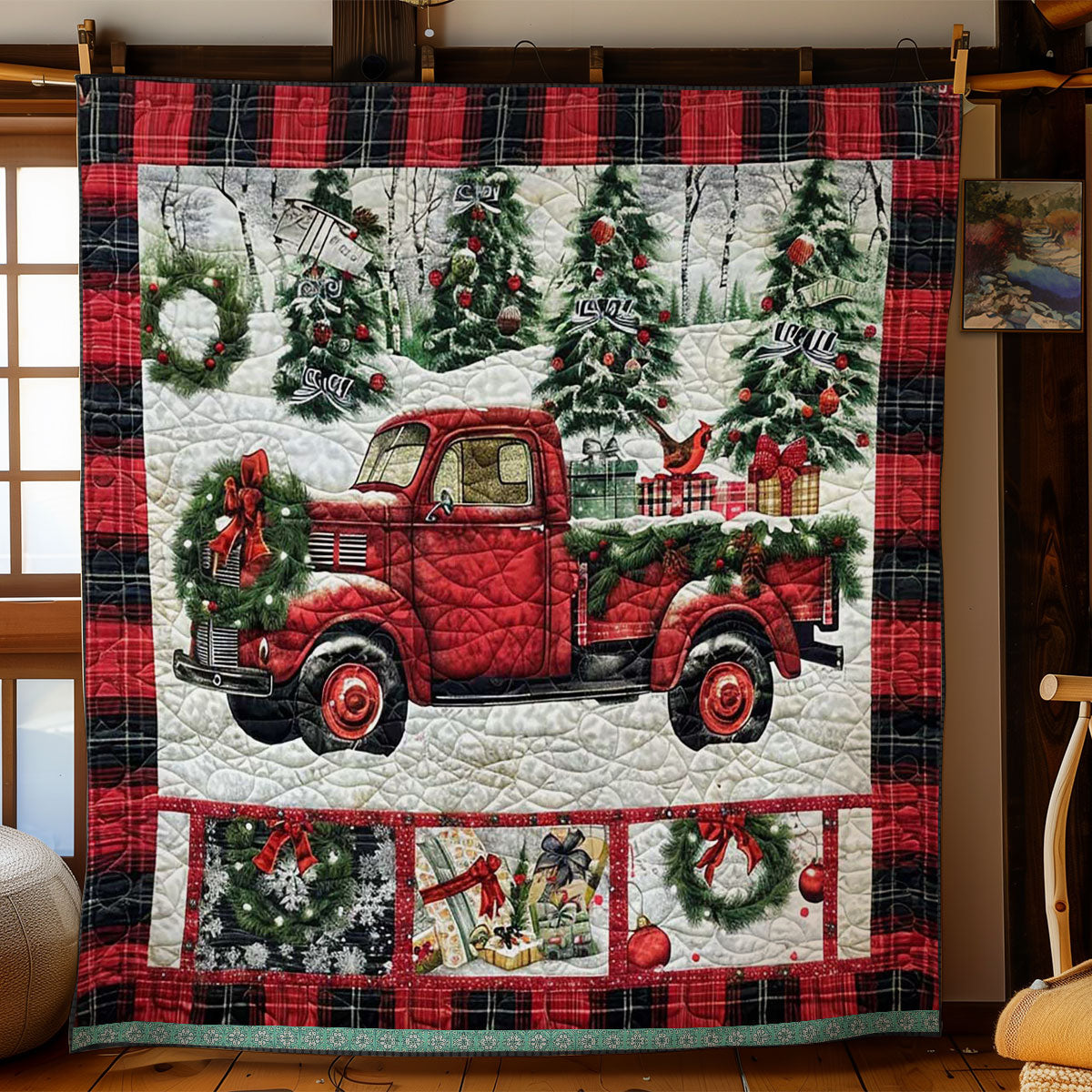Red Truck Brings Christmas Joy WN1109052CL Quilt