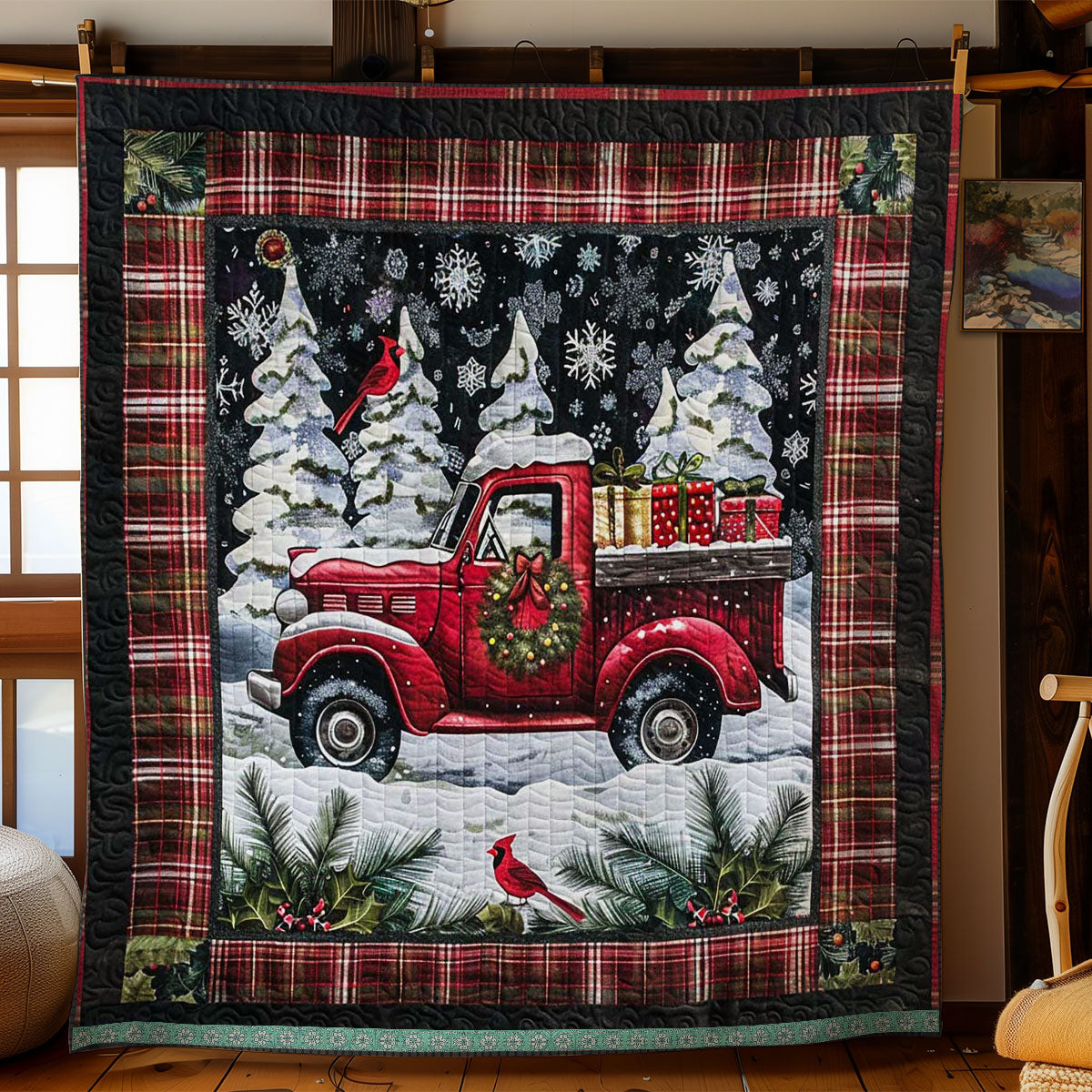 Red Truck Christmas Delight WN1109005CL Quilt