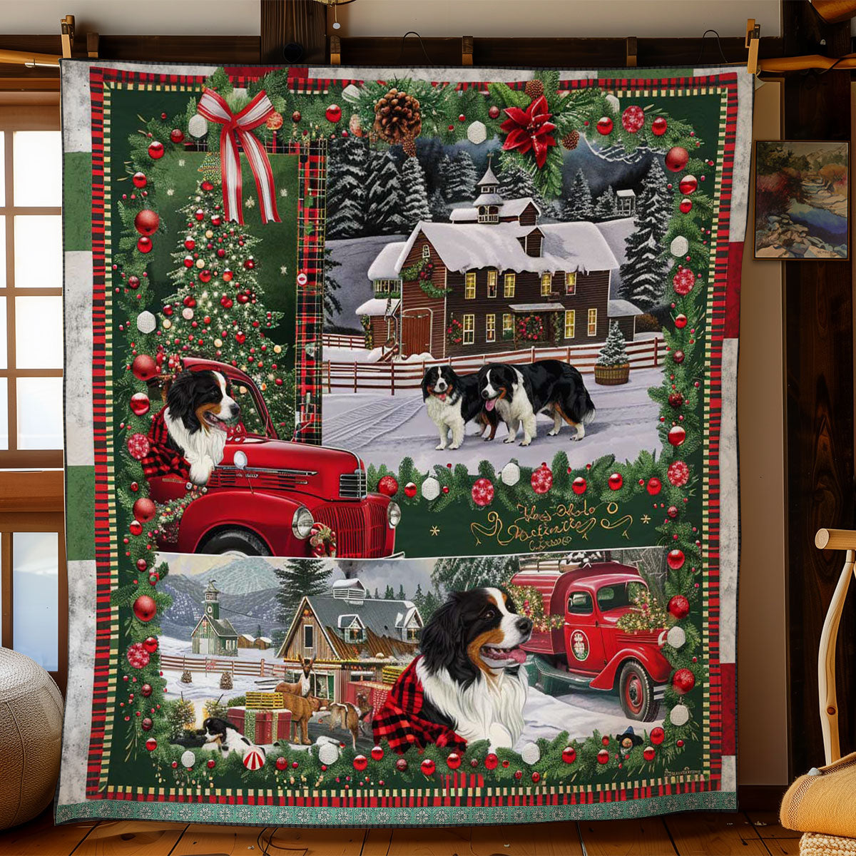 Red Truck Christmas Delight WN3008011CL Quilt