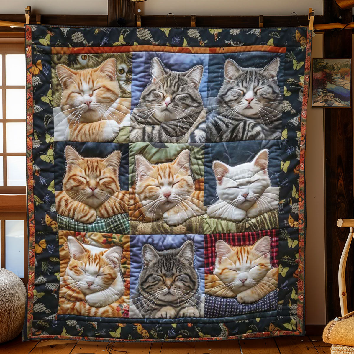 Restful Cats WN1508025CL Quilt