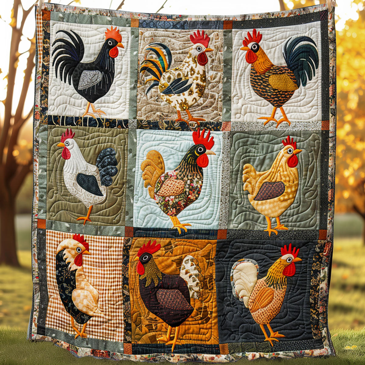 Rural Chicken SR1008005CL Quilt