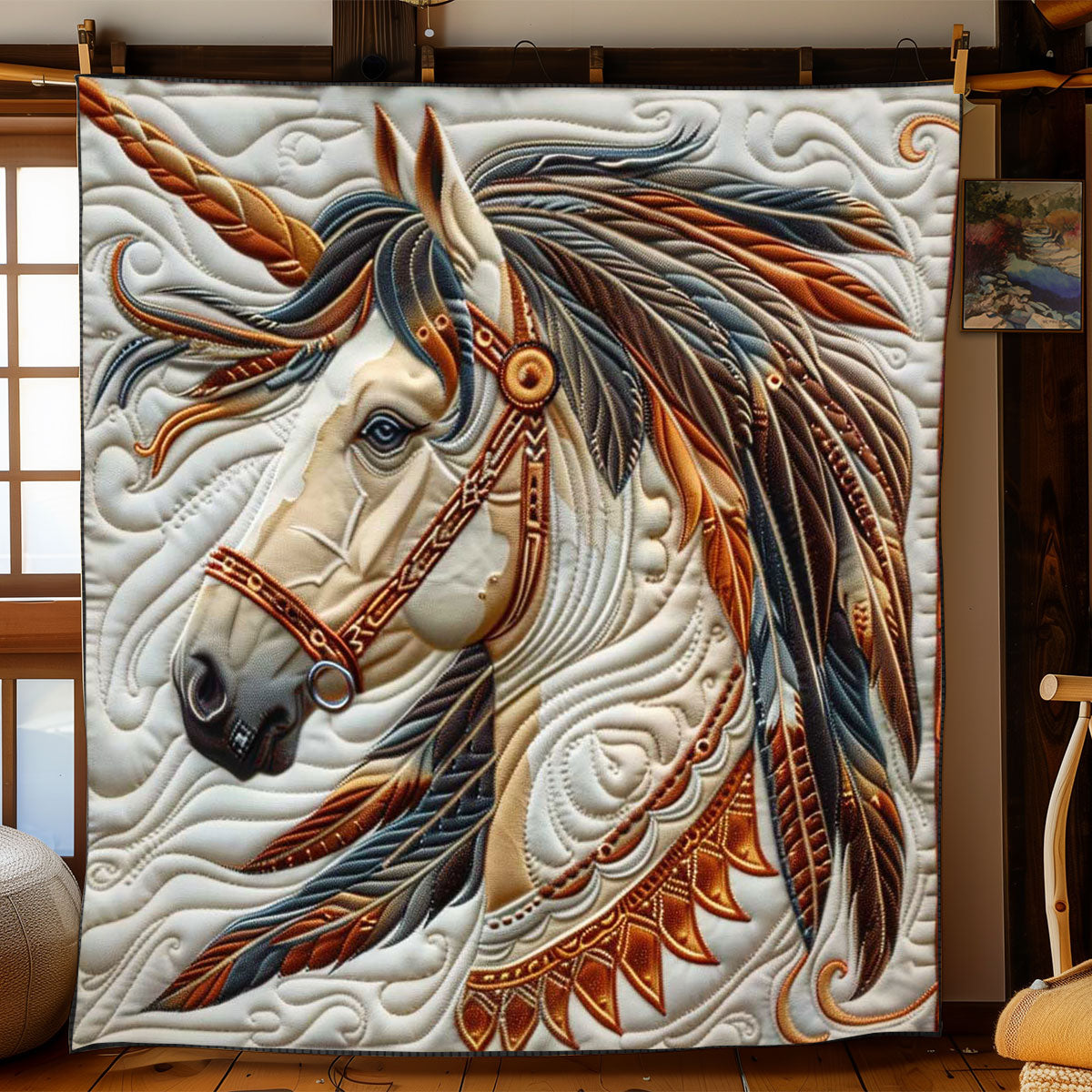 Sacred Horse Hide WN1008008CL Quilt