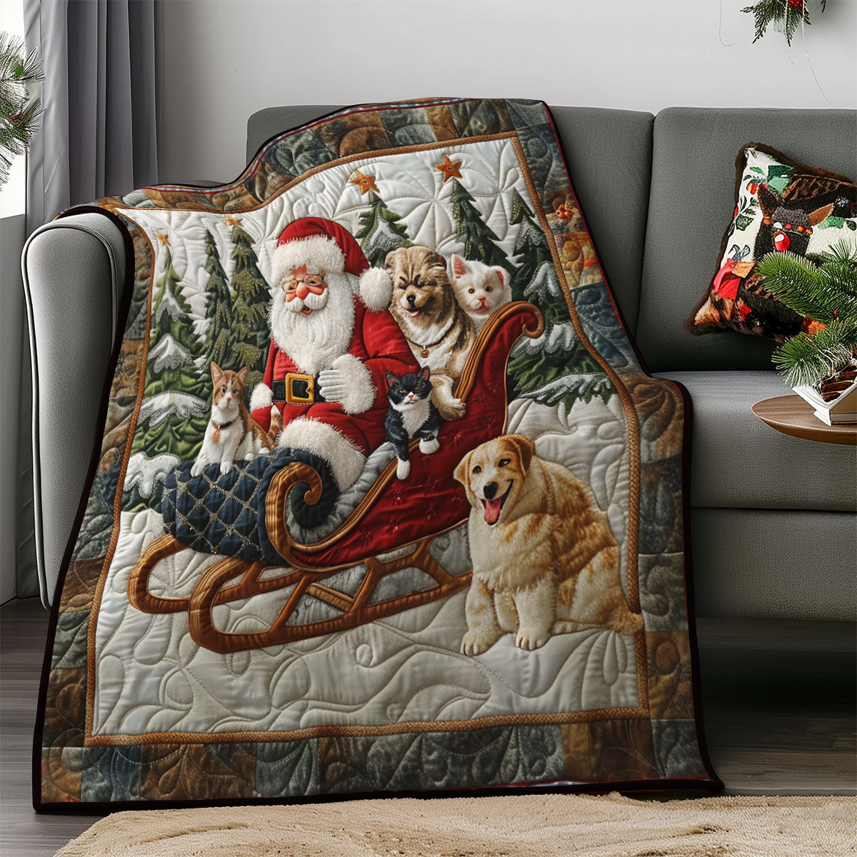 Santa And Friends SR2008003CL Quilt