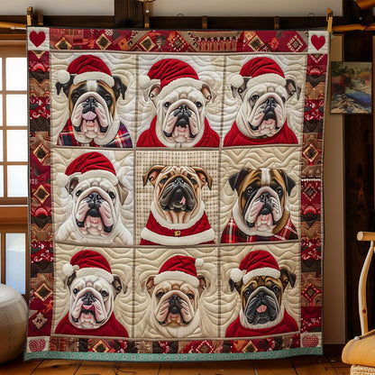 Santa’s French Bulldogs WN1609079CL Quilt