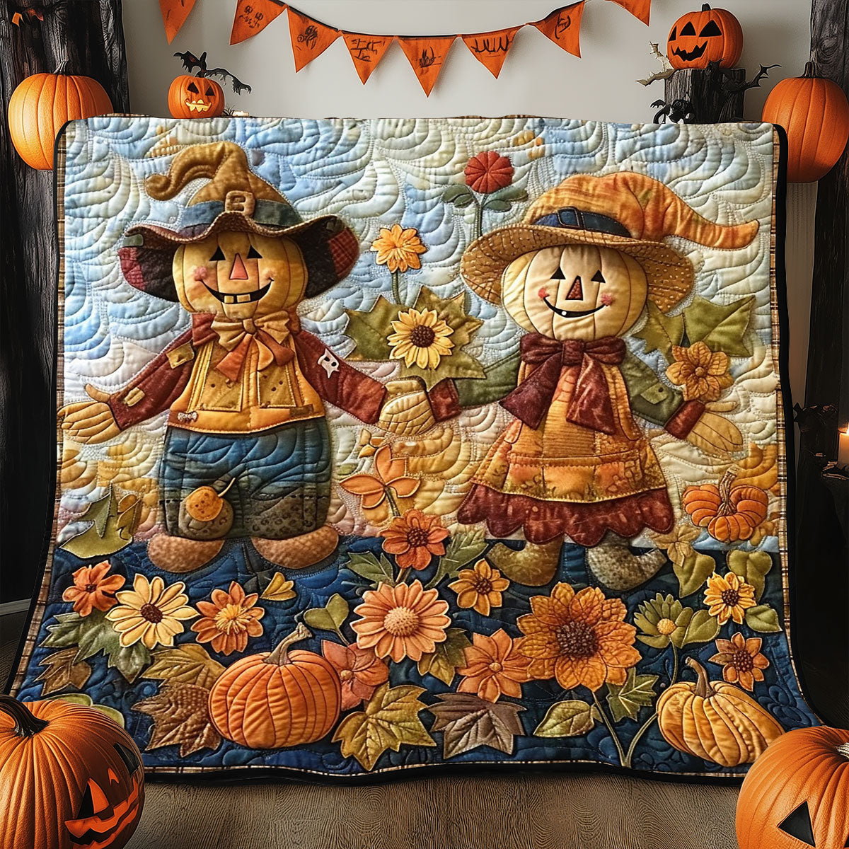 Scarecrow Autumn Festivities SR1508030CL Quilt