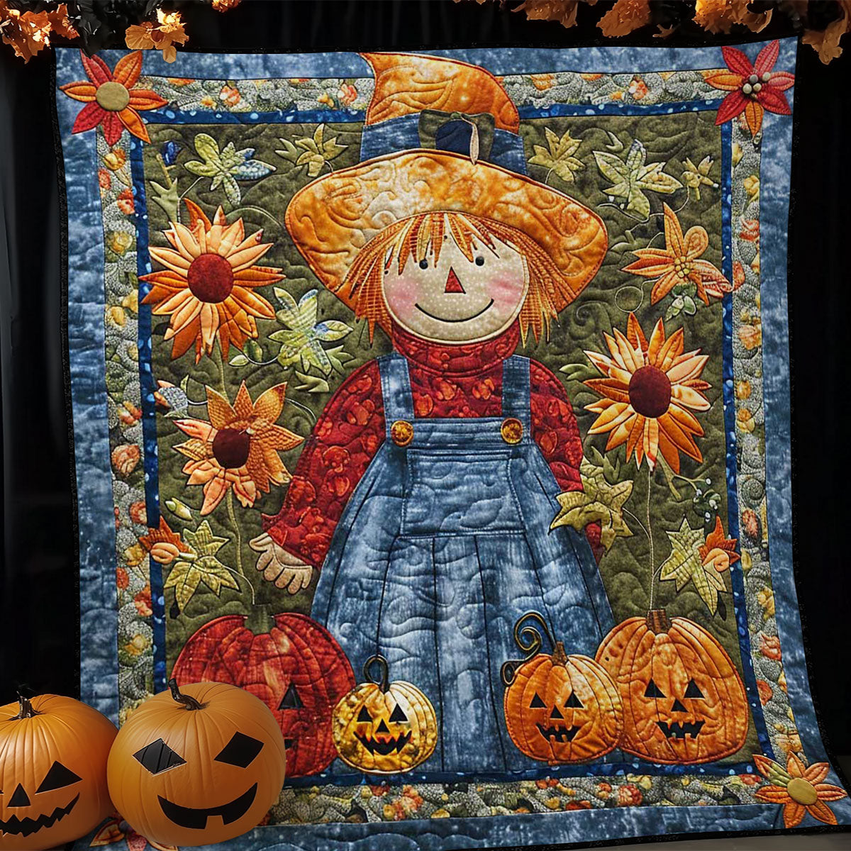 Scarecrow Autumn Night WN1908040CL Quilt