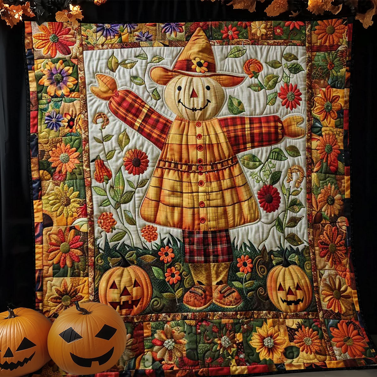 Scarecrow's Pumpkin Dream WN1908044CL Quilt
